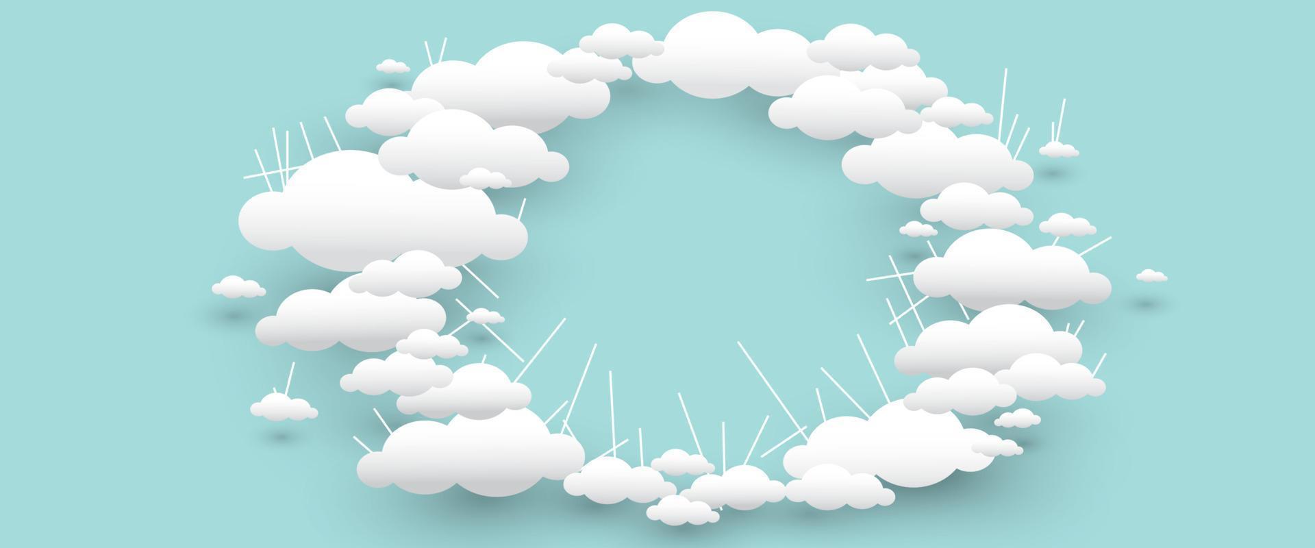 vettore astratto nuvola sfondo per testo su sfondo bianco e copia spazio con uno stile di design divertente