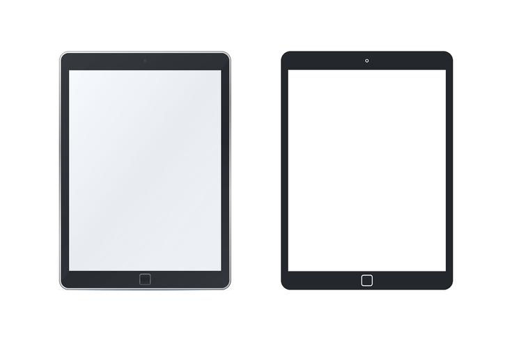 Modelli di tablet pc vettore