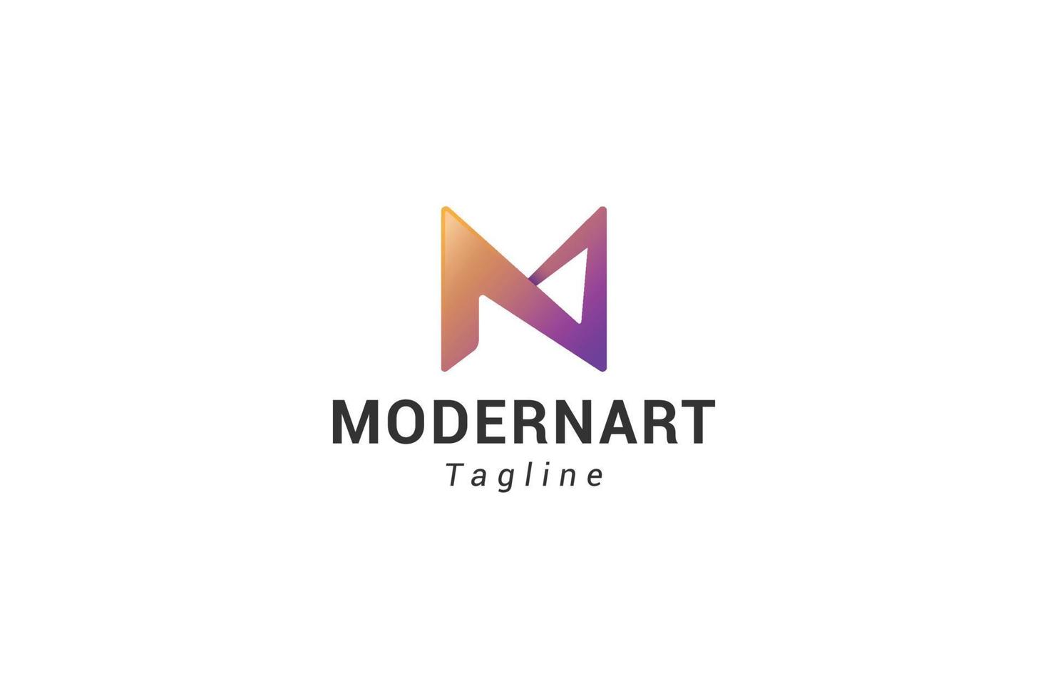 lettera m logo moderno creativo vettore