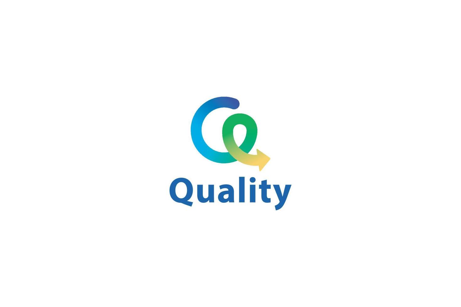 lettera q qualità semplice e line art logo aziendale colorato vettore