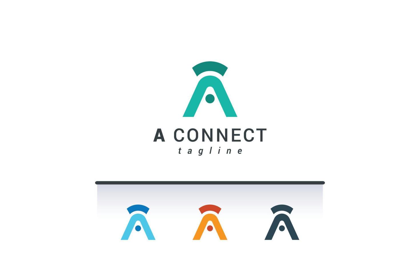 lettera un logo di connessione di rete vettore