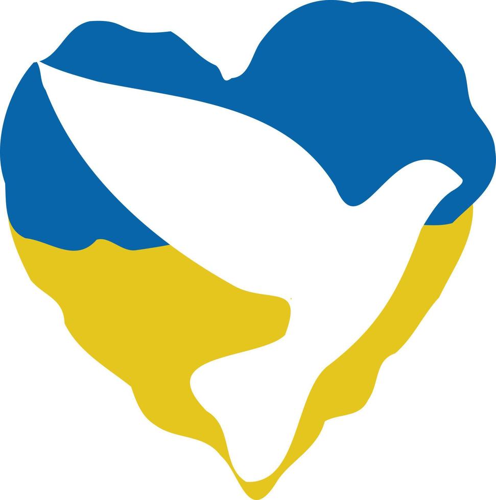 il cuore del mondo in ucraina. vettore