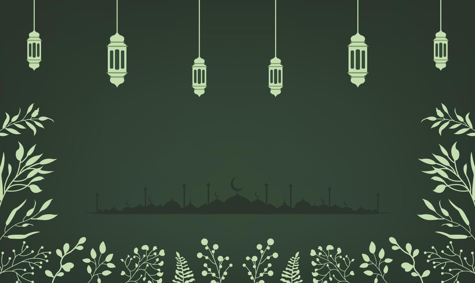 realistico ramadan kareem piatto eid al-fitr illustrazione mubarak carta da parati hari raya aidilfitri vettore