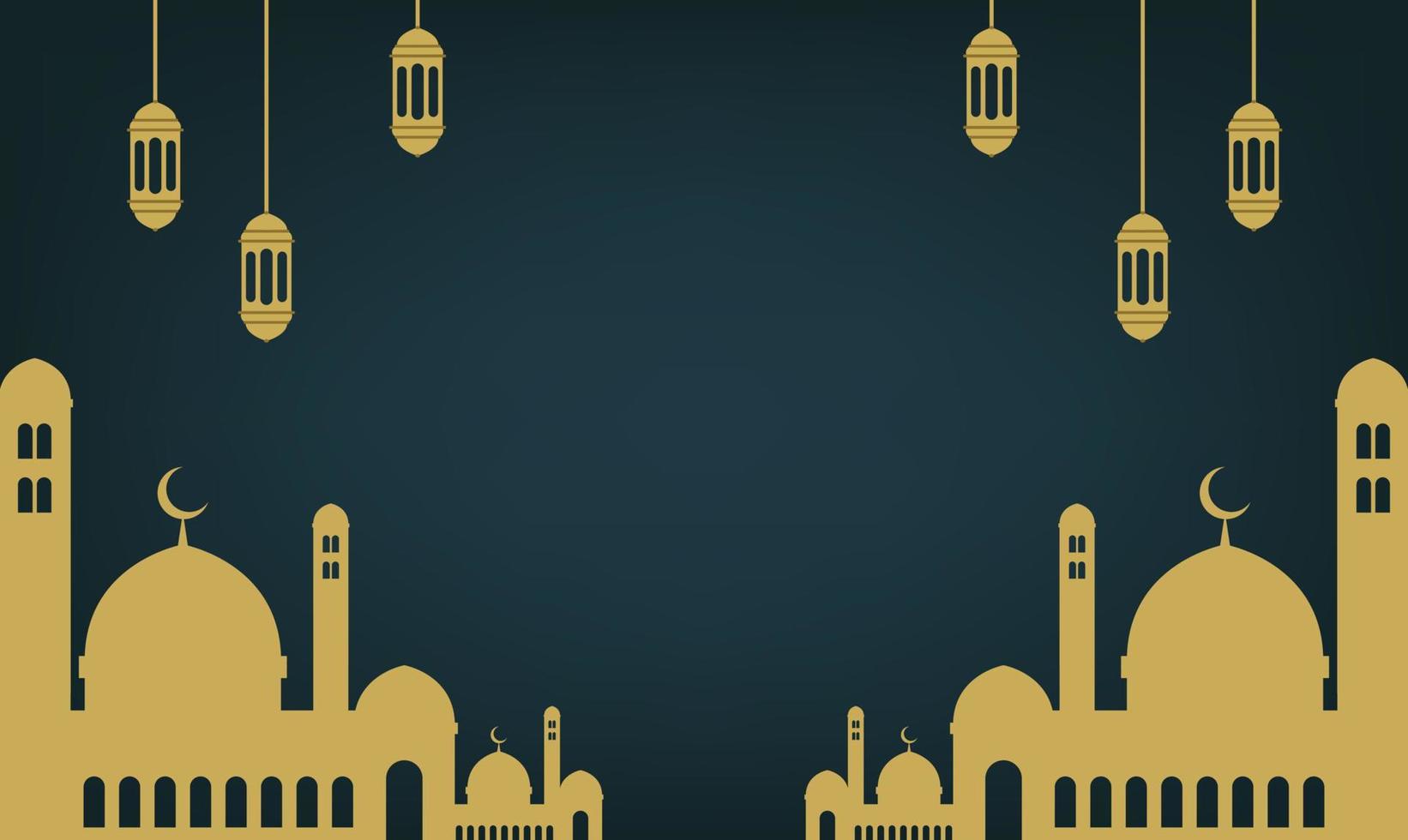 realistico ramadan kareem piatto eid al-fitr illustrazione mubarak carta da parati hari raya aidilfitri vettore