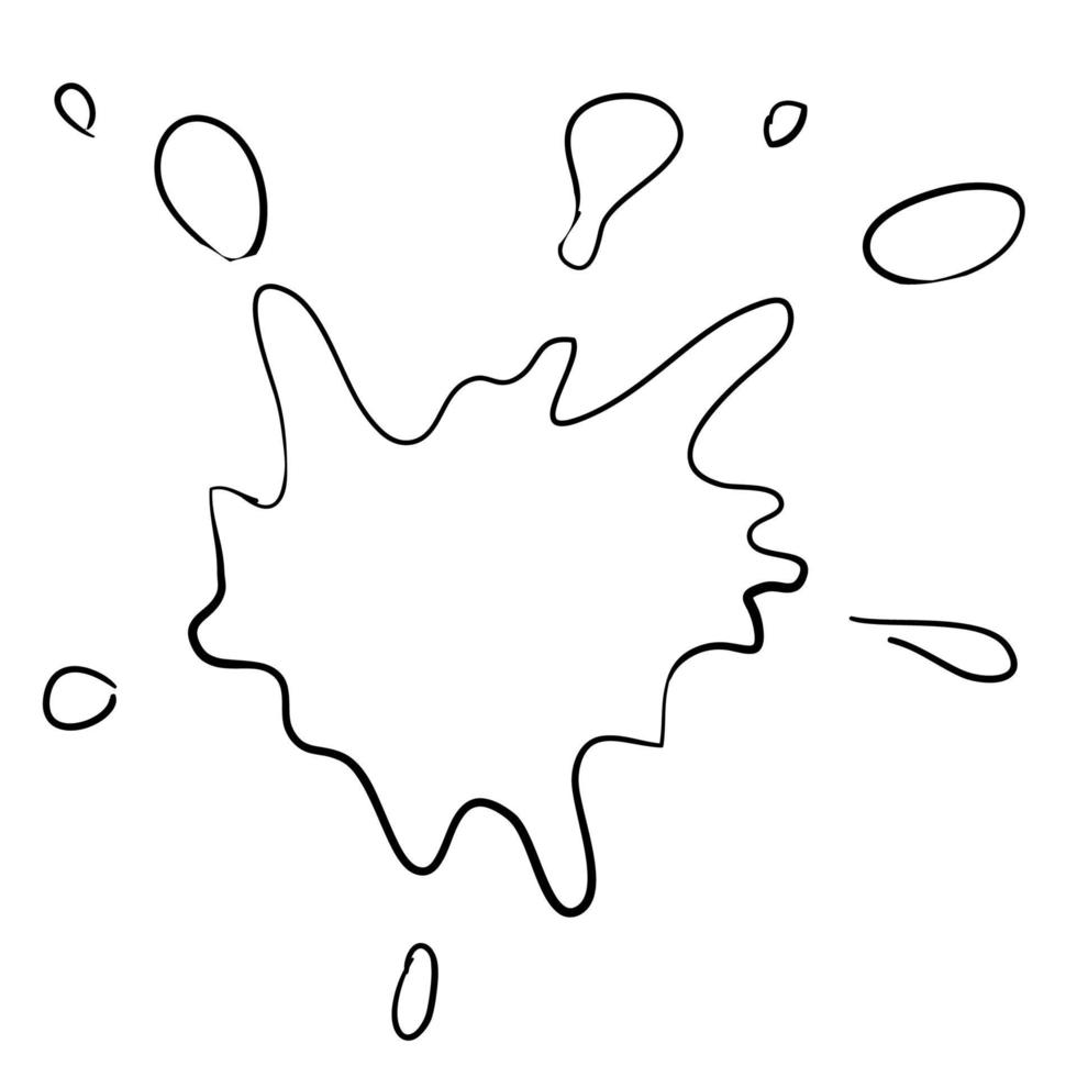 illustrazione di schizzi d'acqua in stile doodle disegnato a mano vettore