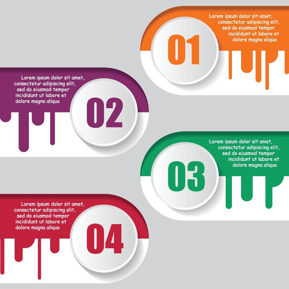 modello di opzioni di numero di infografica astratta. illustrazione vettoriale. può essere utilizzato per il layout del flusso di lavoro, il diagramma, le opzioni delle fasi aziendali, il banner, il web design vettore