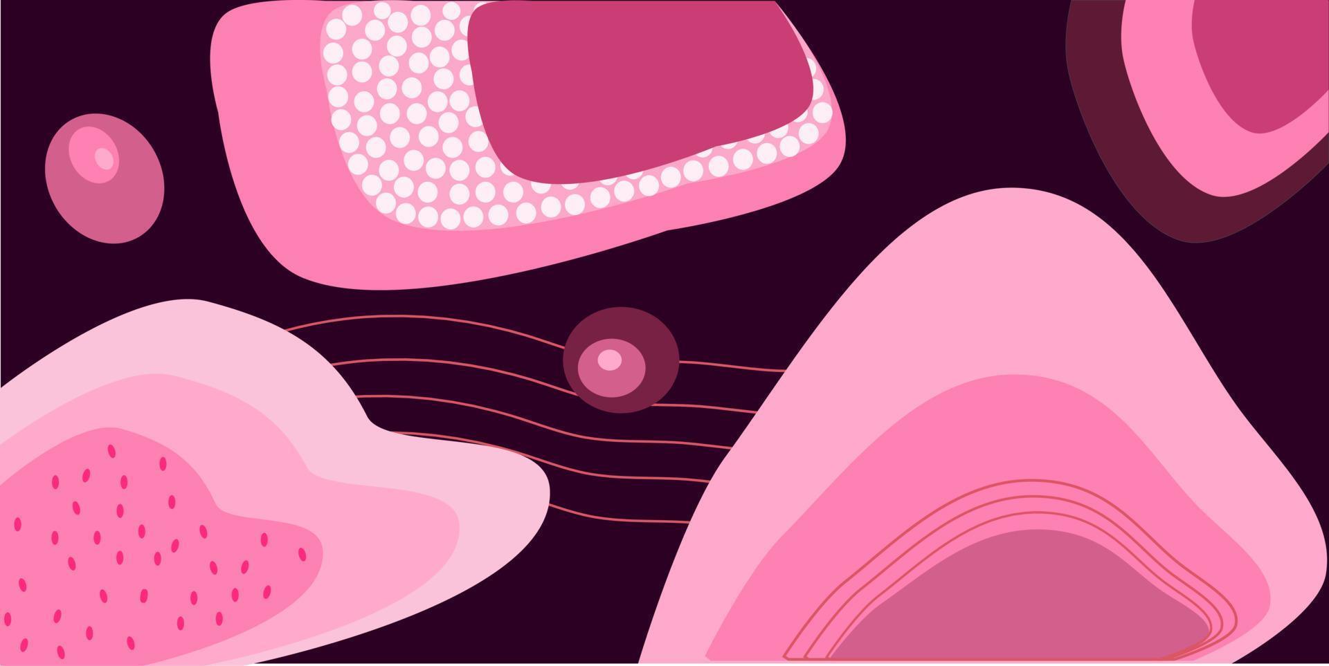 sfondo astratto modello di colore rosa e nero, struttura geometrica di forma alla moda. disegno vettoriale. da utilizzare come sfondo del modello di copertina dell'opuscolo vettore