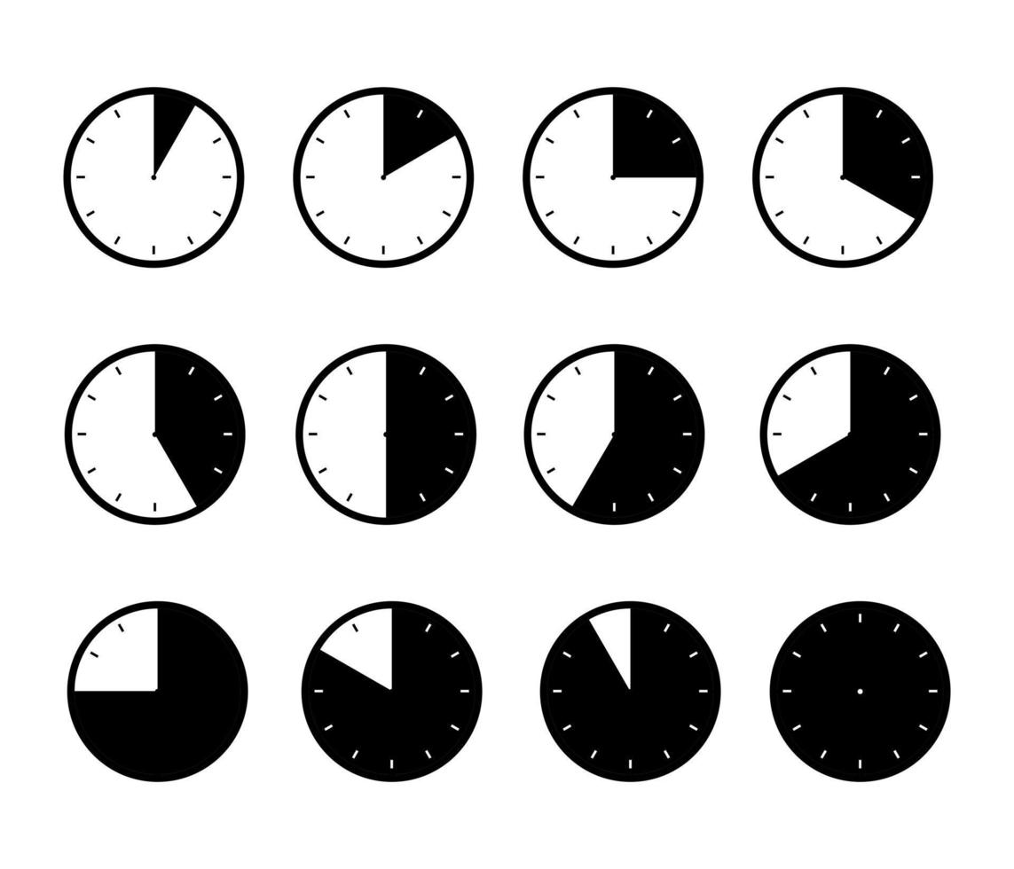 illustrazione vettoriale dell'ora dell'orologio.