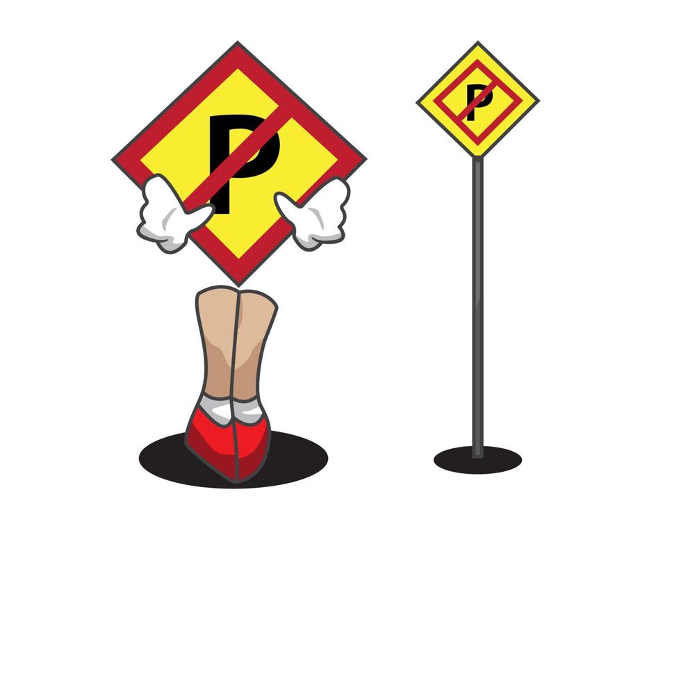 illustrazione vettoriale personaggio dei segnali stradali adatto per prodotti per bambini, educazione dei bambini, storia dei personaggi dei bambini ecc.