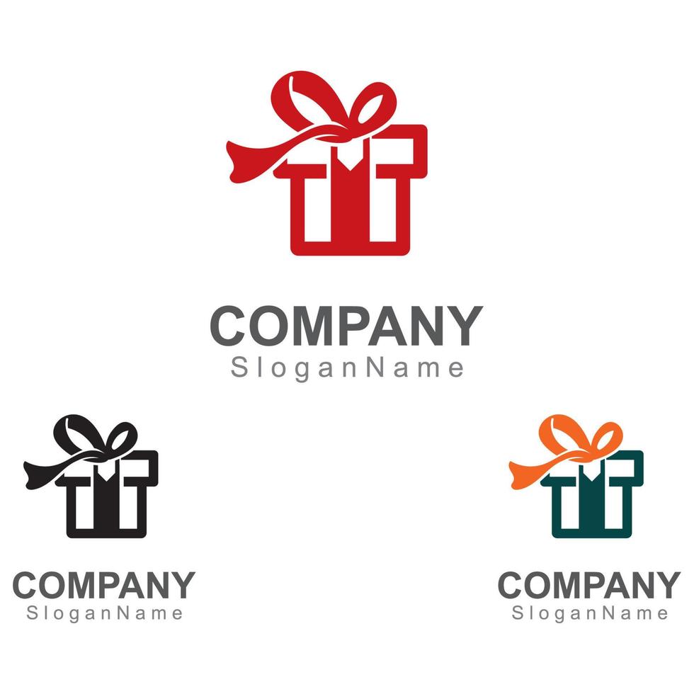 confezione regalo sorpresa logo design modello vettoriale immagine arte concetto