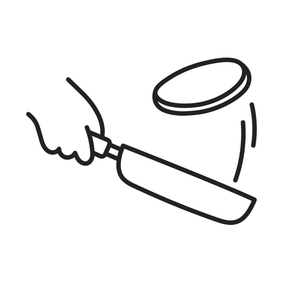 pancake. icona di cottura doodle disegnato a mano. vettore