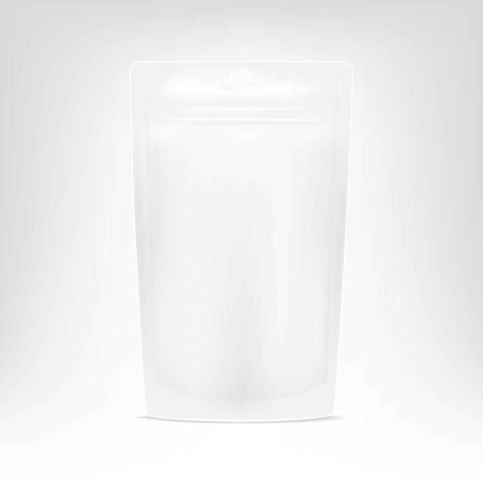 sacchetto snack realistico con cerniera isolato su sfondo bianco vettore