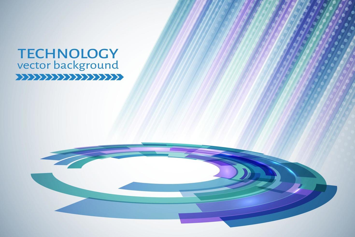 sfondo astratto cerchio tecnologia blu e viola. illustrazione vettoriale. modello di progettazione facile da modificare per i tuoi progetti. vettore