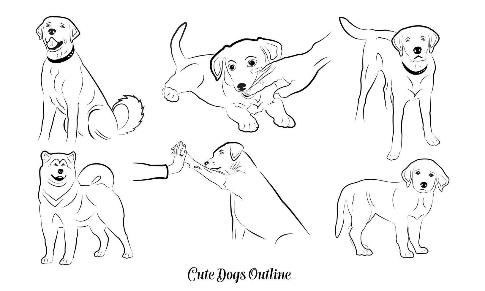 icona del profilo del cane. illustrazione vettoriale dell'animale domestico. simbolo canino isolato.