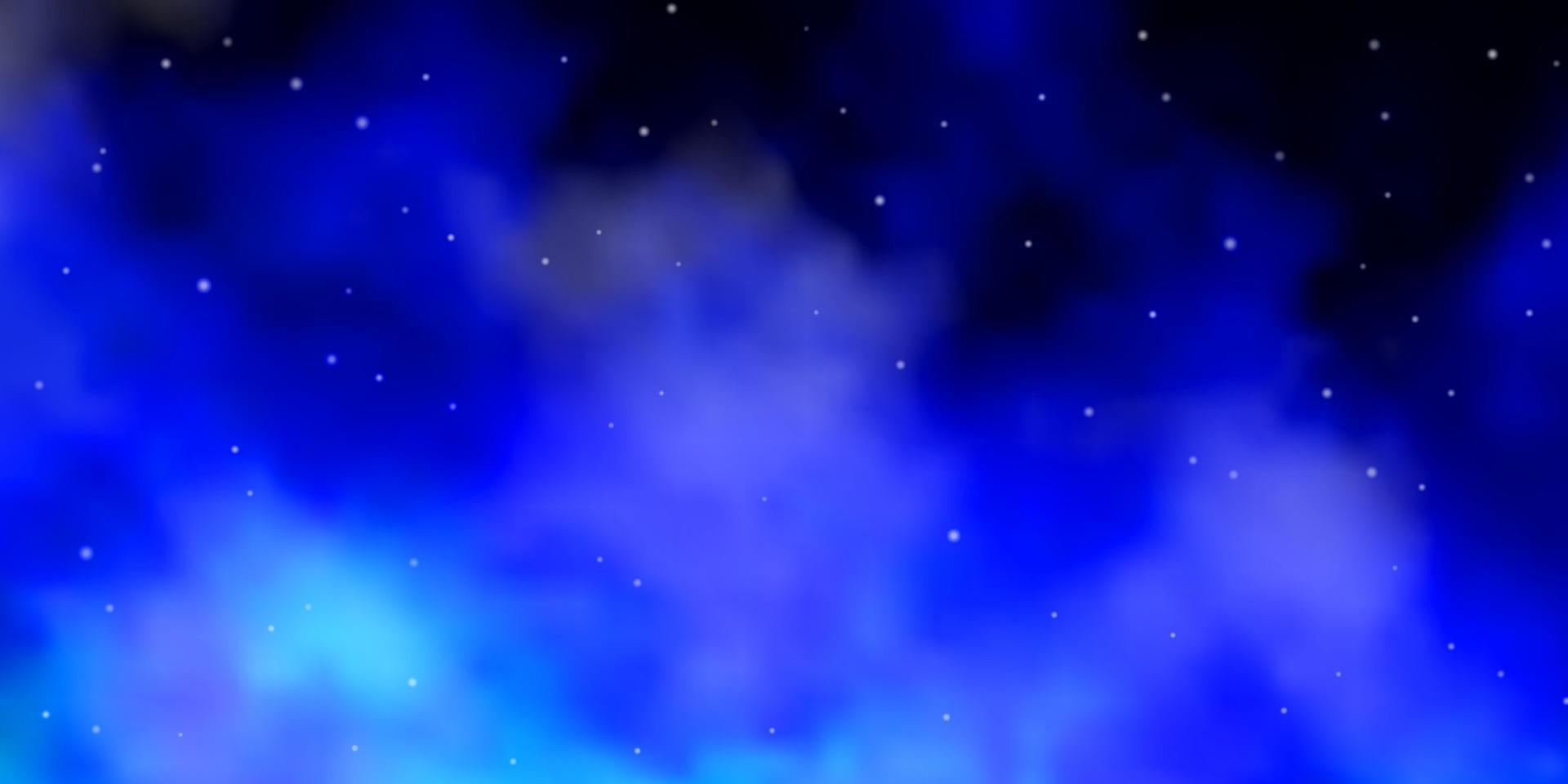 layout vettoriale azzurro con stelle luminose.