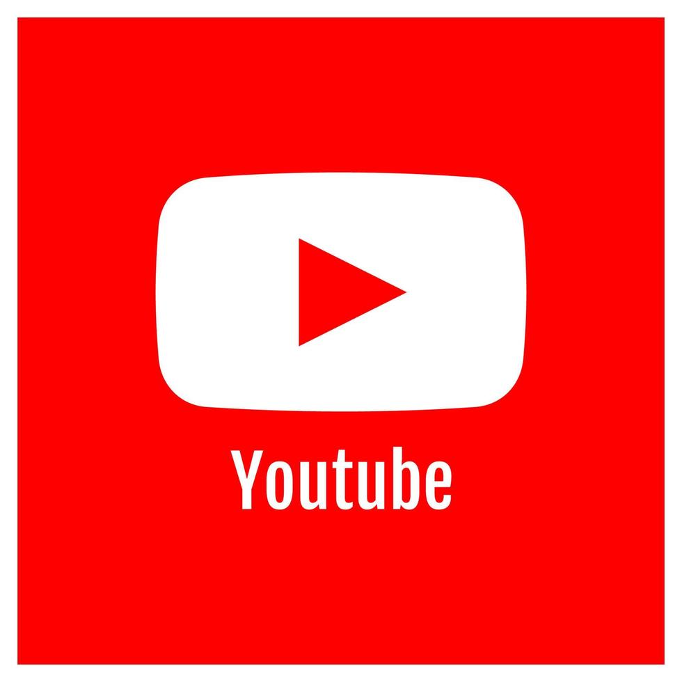 icona di youtube, logo, simbolo, icone di app editoriali vettoriali