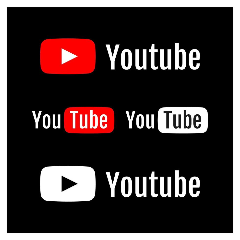 icona di youtube, logo, simbolo, icone di app editoriali vettoriali