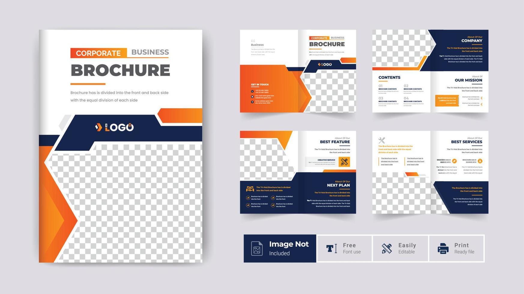 profilo aziendale modello di brochure aziendale layout design creativo e pulito annulla report modello di brochure aziendale professionale vettore