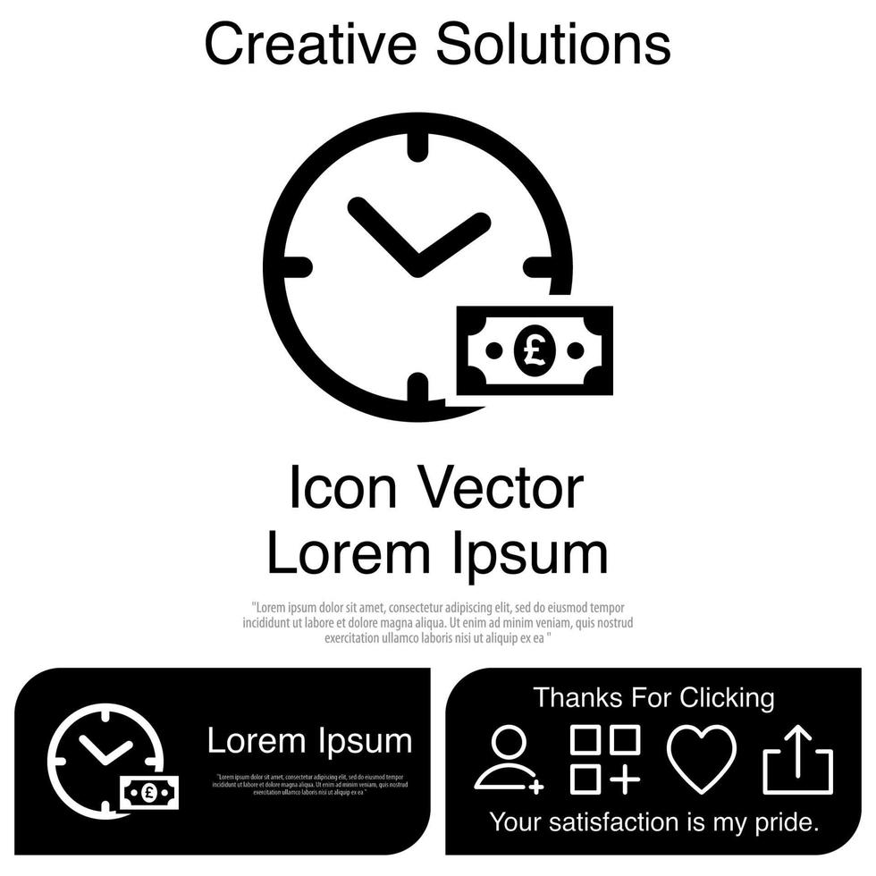 il tempo è denaro icona vettore eps 10