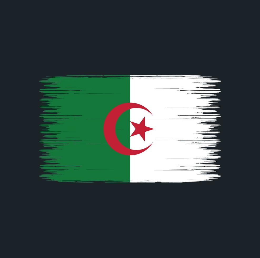 pennellate bandiera algeria. bandiera nazionale vettore