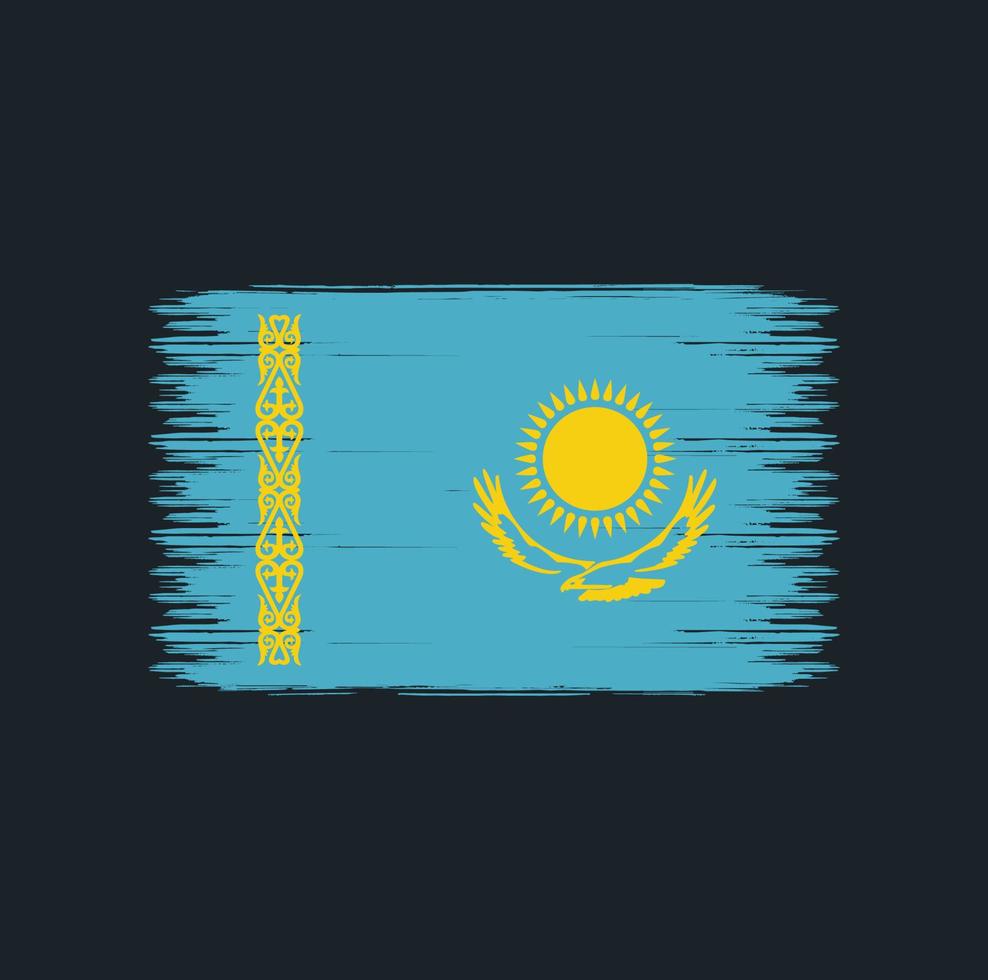 pennellate di bandiera del kazakistan. bandiera nazionale vettore