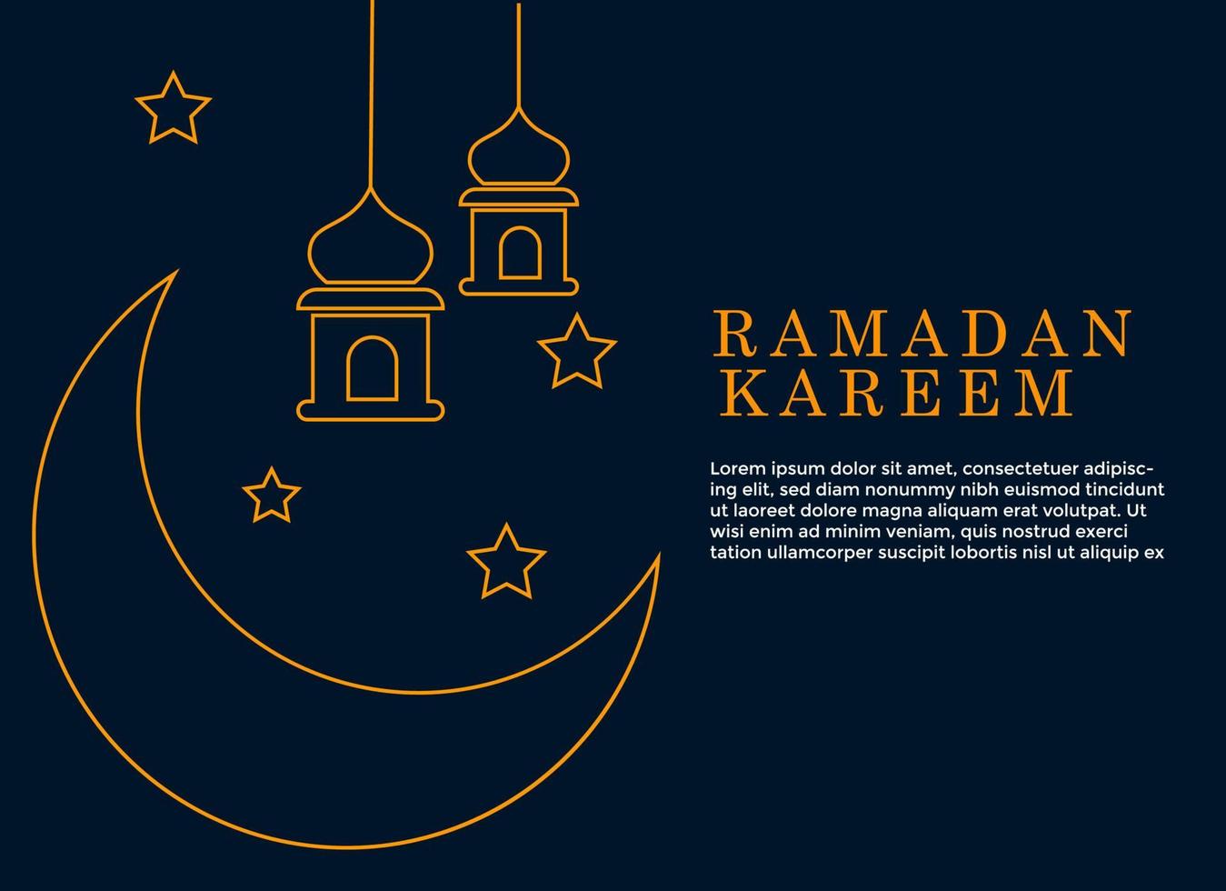 ramadan kareem saluto belle lettere per banner sfondo islamico. modello di sfondo islamico vettore