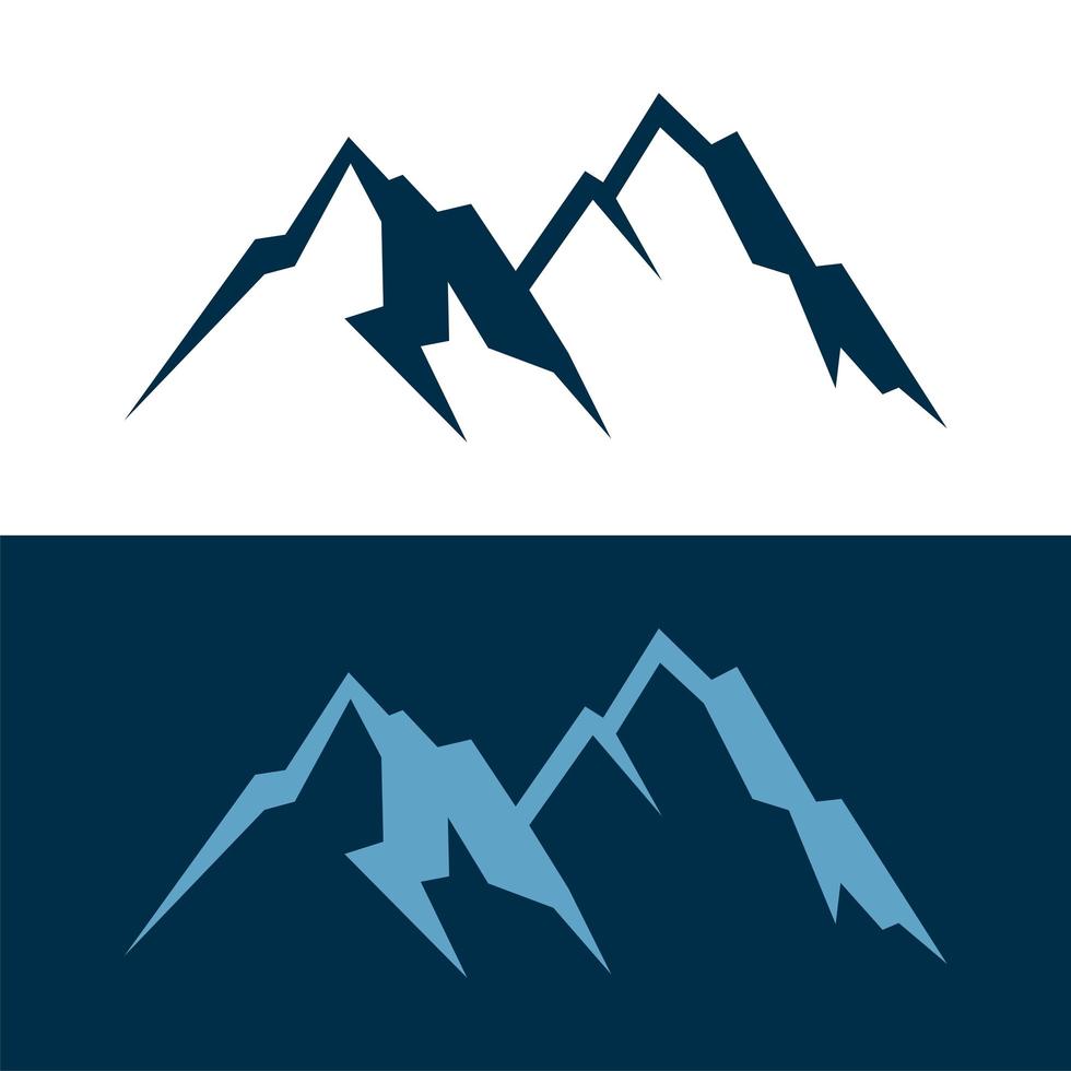 Insieme di logo della montagna Modello I vettore