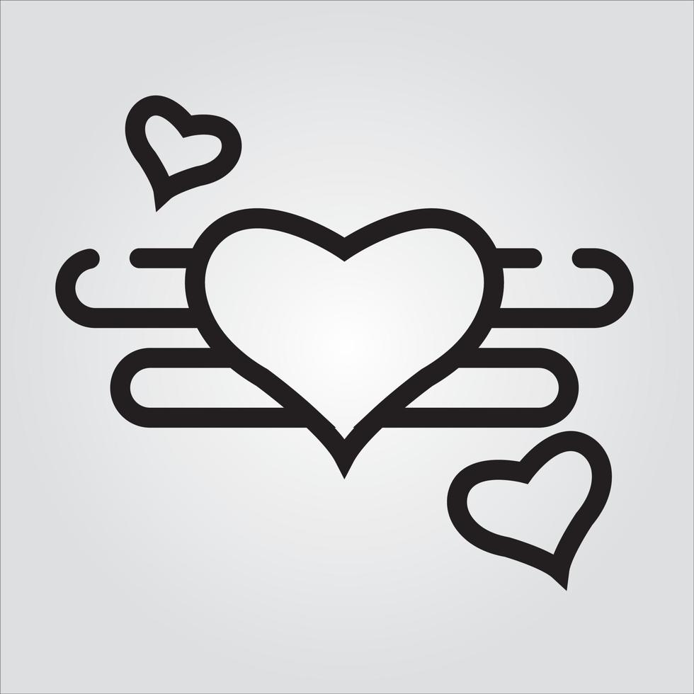 ala isolata dell'icona del profilo dell'amore grafica vettoriale scalabile illimitata
