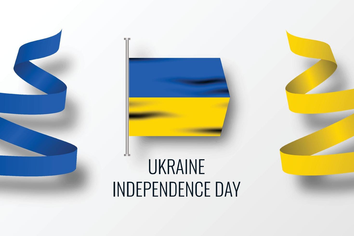 disegno del modello dell'illustrazione del giorno dell'indipendenza dell'ucraina vettore