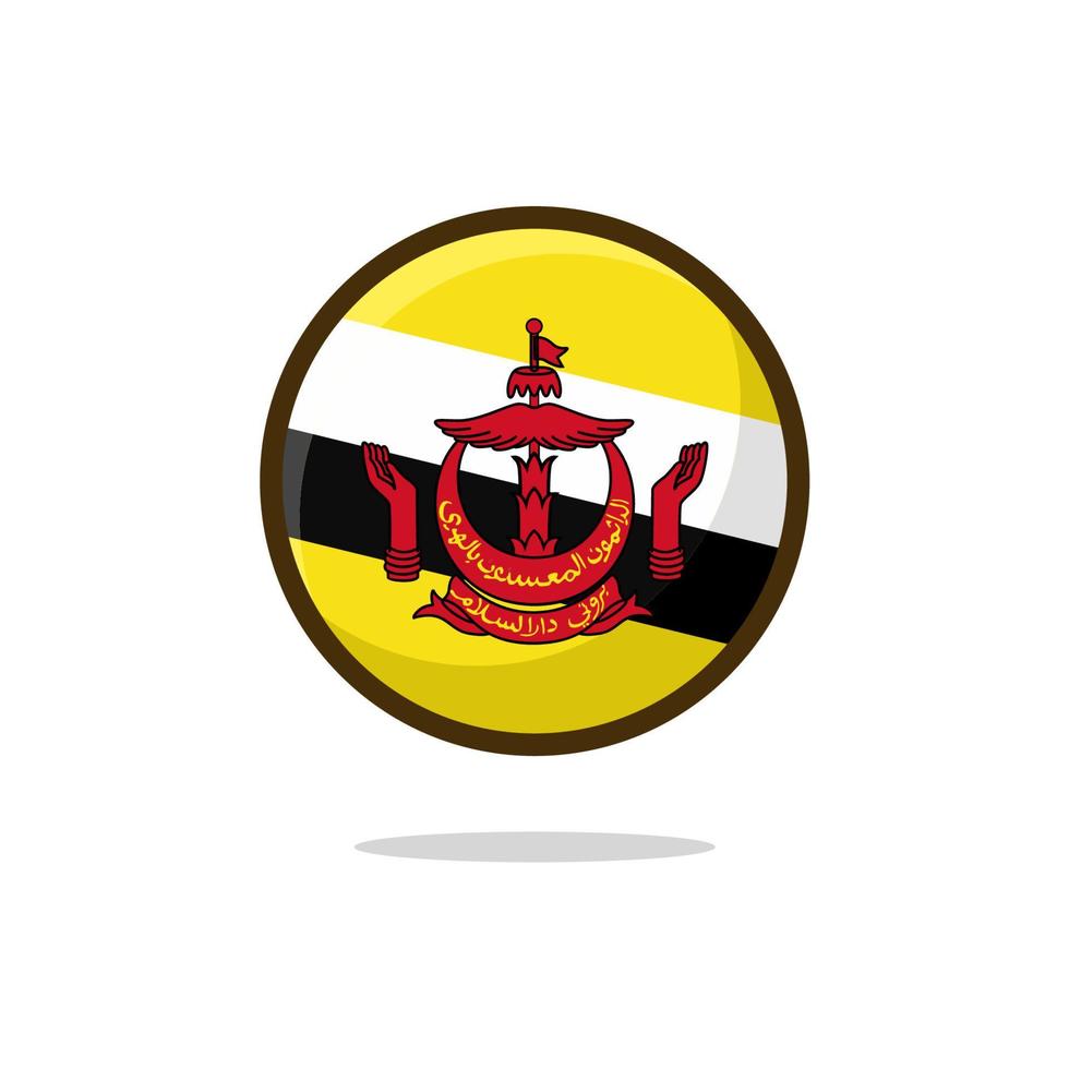 icona della bandiera del brunei darussalam vettore