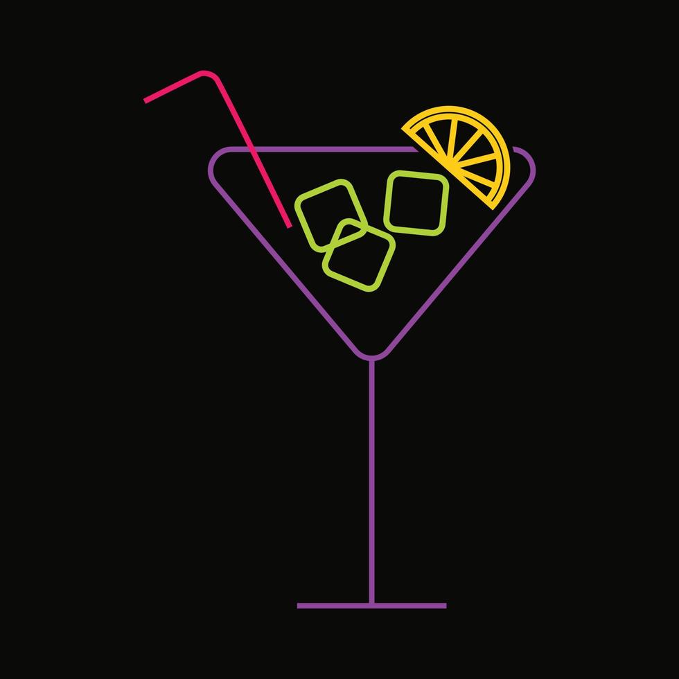 vettore di cocktail party al limone