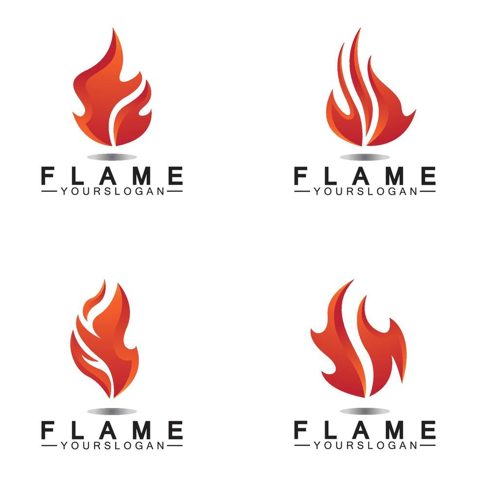 modello di vettore di progettazione di logo di fiamma di fuoco