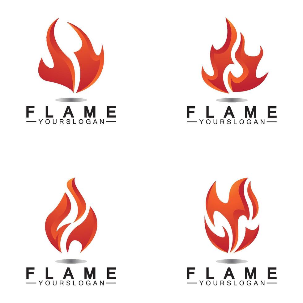 modello di vettore di progettazione di logo di fiamma di fuoco