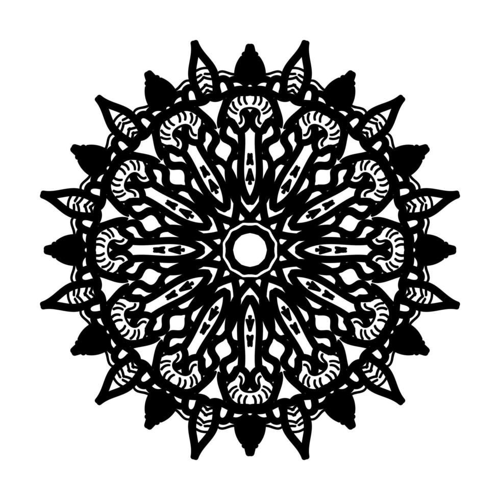 mandala disegnato a mano. decorazione in ornamento etnico orientale doodle. vettore