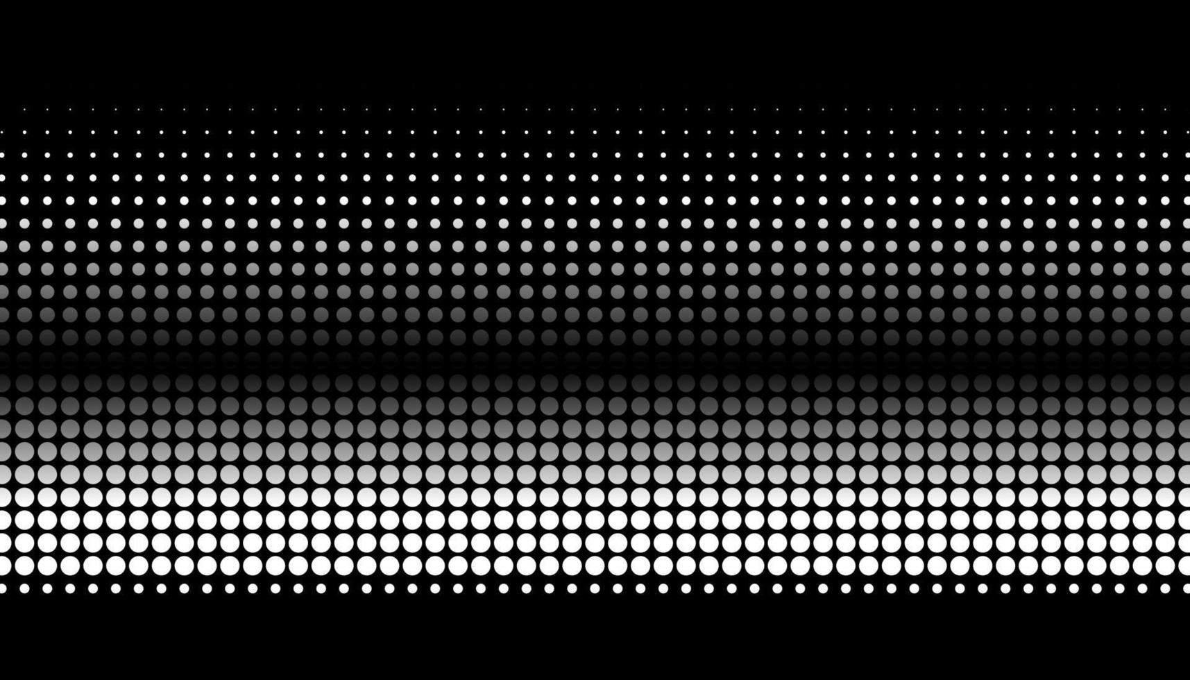 gradiente di semitono retrò da punti. sfondo mezzitoni bianco e nero monocromatico con cerchi. illustrazione vettoriale. vettore