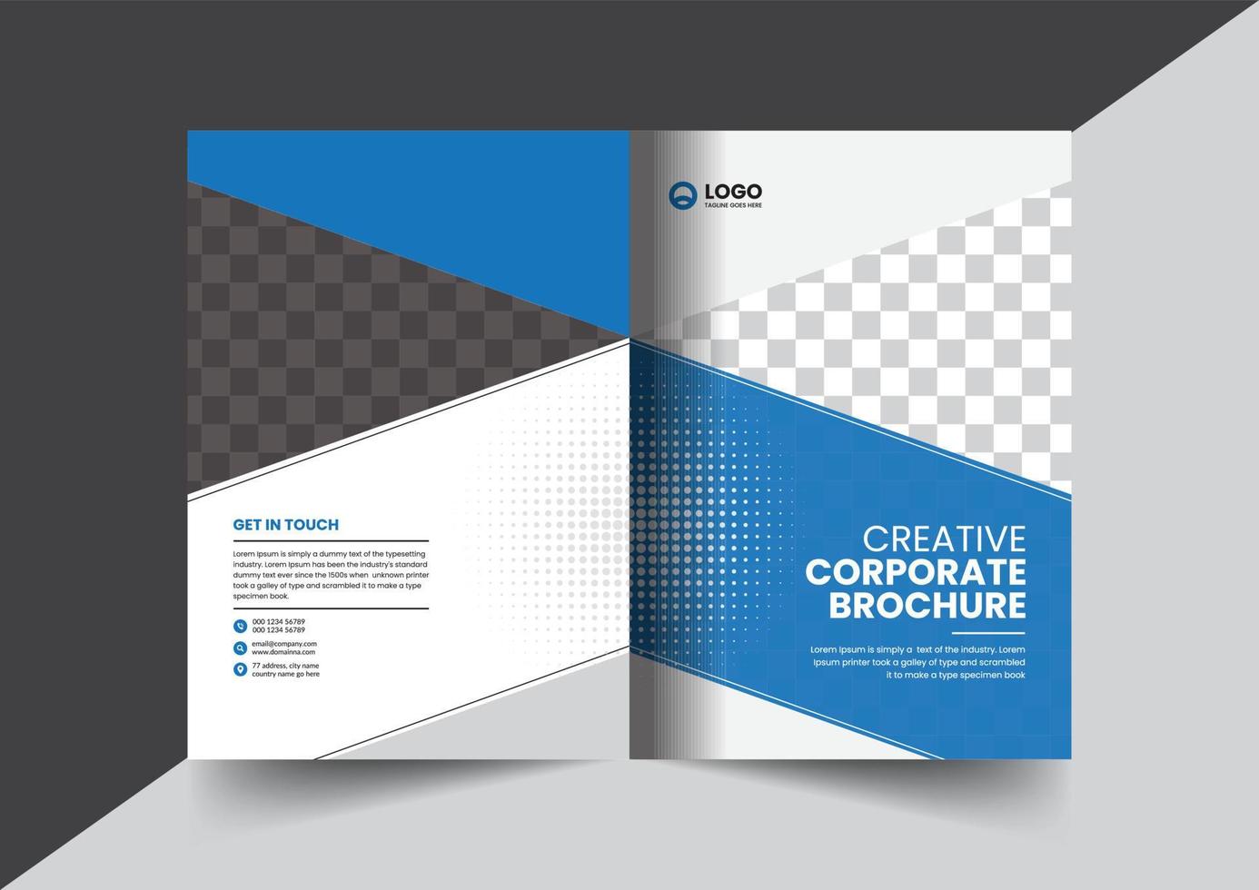 brochure aziendale brochure profilo aziendale brochure relazione annuale opuscolo proposta commerciale layout della pagina di copertina concept design vettore