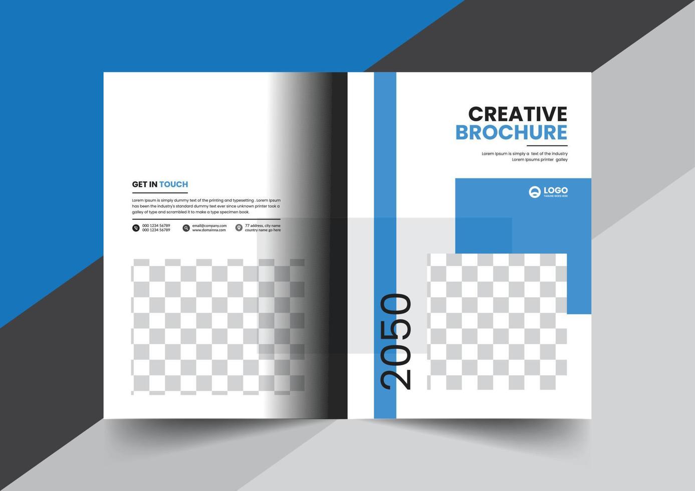 brochure aziendale brochure profilo aziendale brochure relazione annuale opuscolo proposta commerciale layout della pagina di copertina concept design vettore