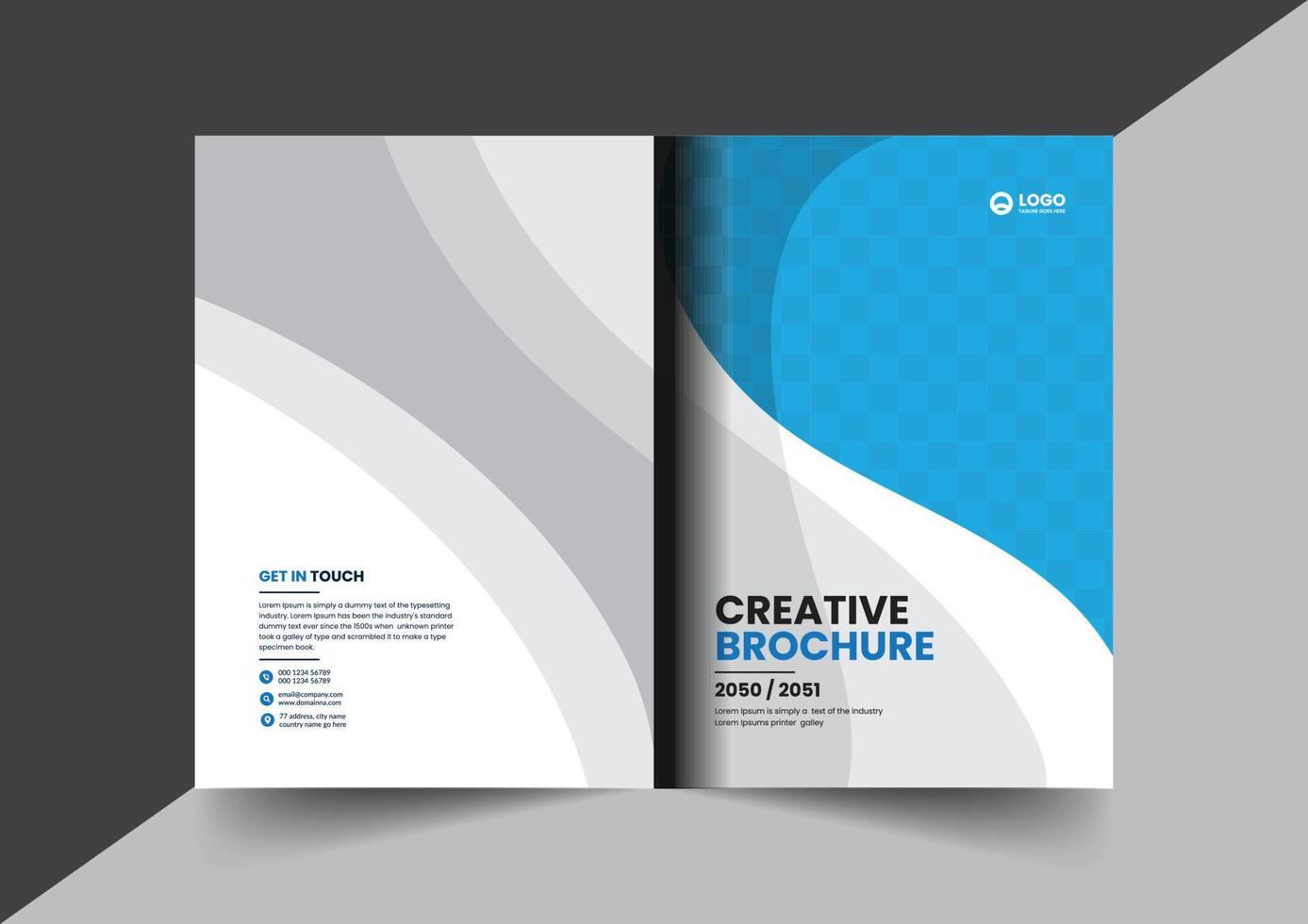 brochure aziendale brochure profilo aziendale brochure relazione annuale opuscolo proposta commerciale layout della pagina di copertina concept design vettore