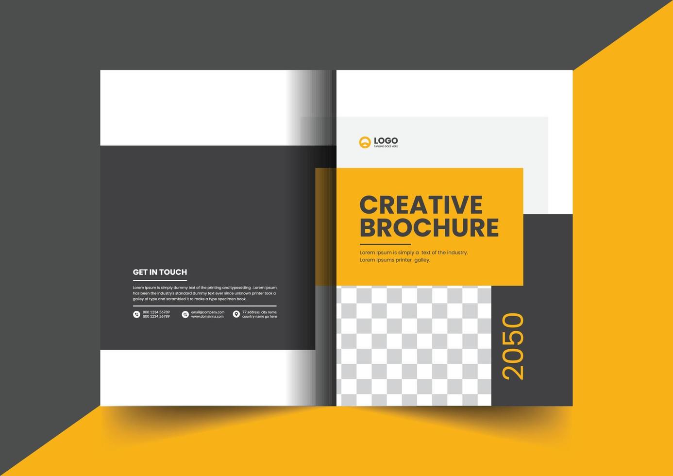 brochure aziendale brochure profilo aziendale brochure relazione annuale opuscolo proposta commerciale layout della pagina di copertina concept design vettore