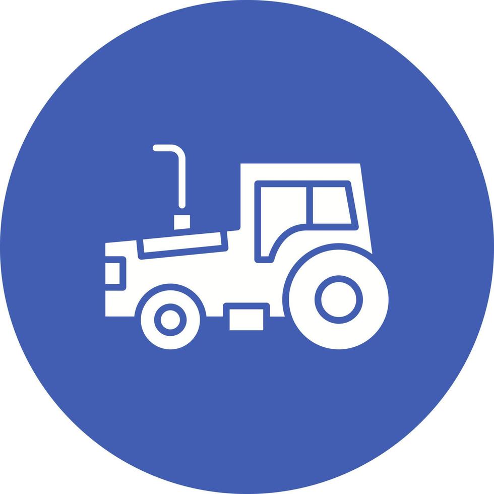 icona del glifo del trattore vettore