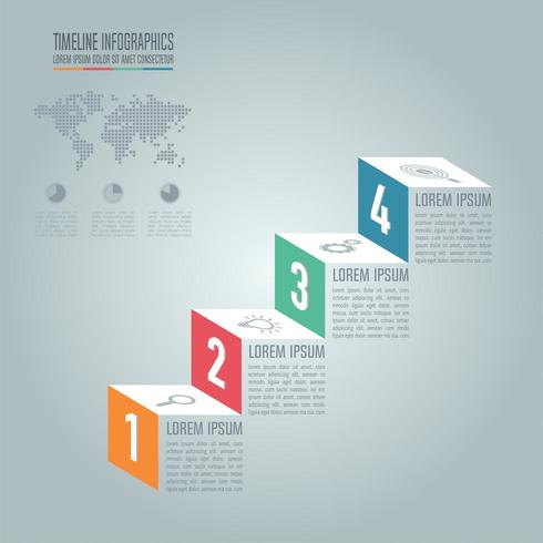 Icone infographic di vettore e di vendita di progettazione di cronologia per la presentazione.