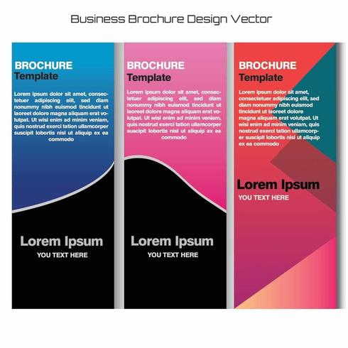 Modello di brochure aziendale Set di 3 vettore