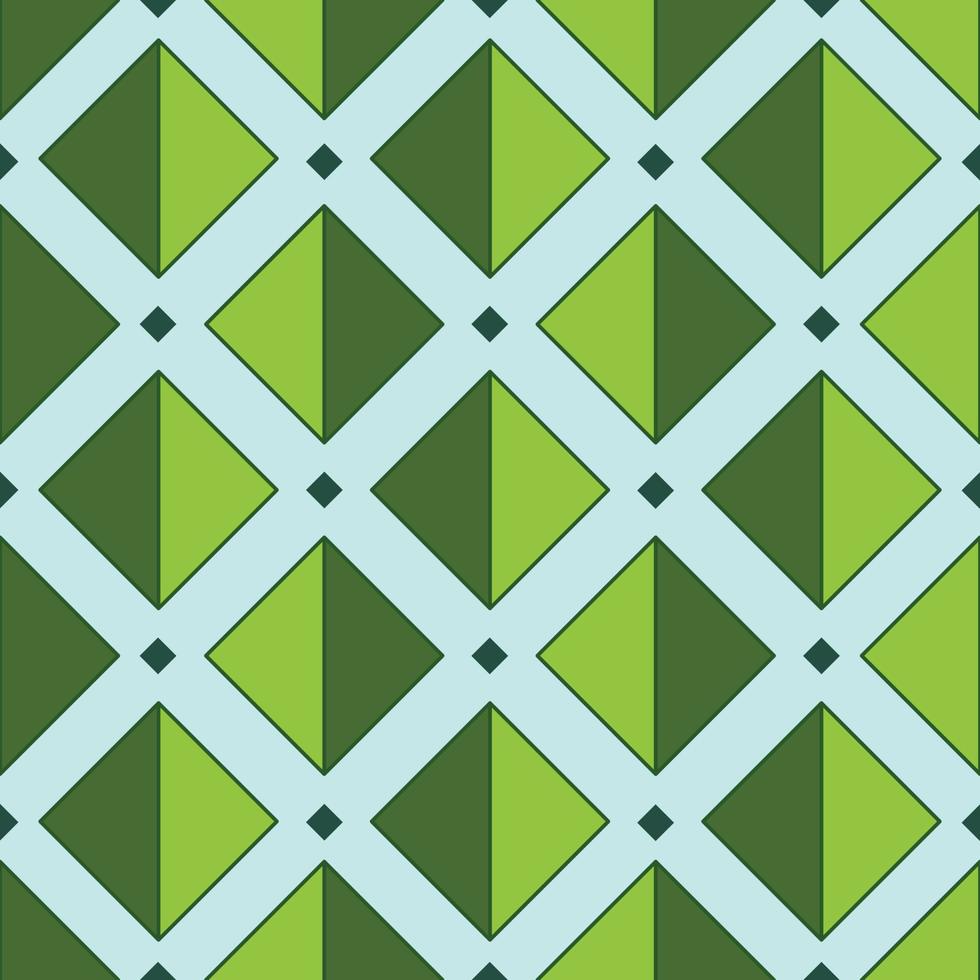 grafica vettoriale di design senza cuciture con combinazione di colori verde e azzurro e anche con forma geometrica. perfetto per il modello dell'industria tessile