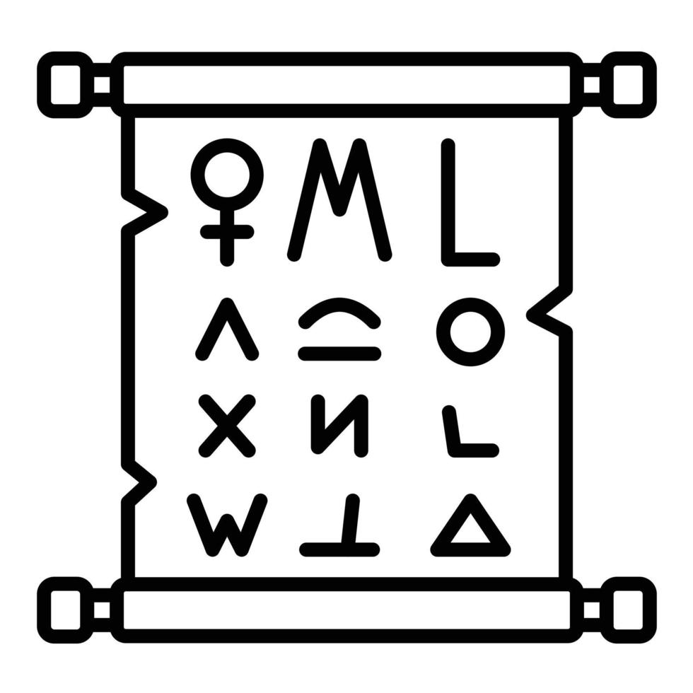 icona della linea di papiro vettore