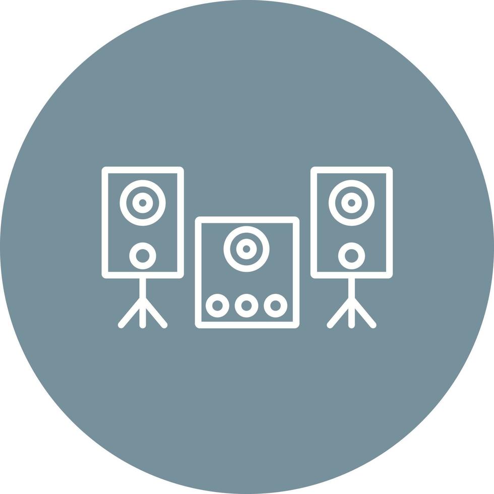 icona della linea del sistema audio vettore