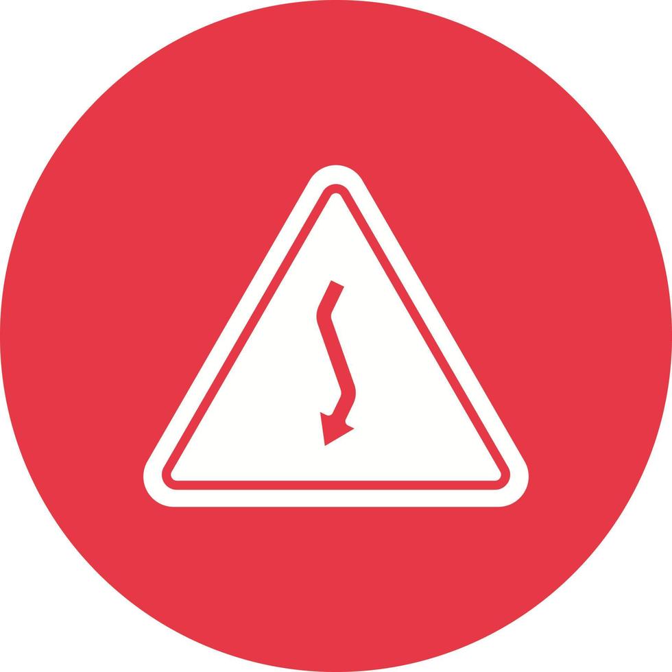 Icona di sfondo del cerchio del glifo di pericolo vettore