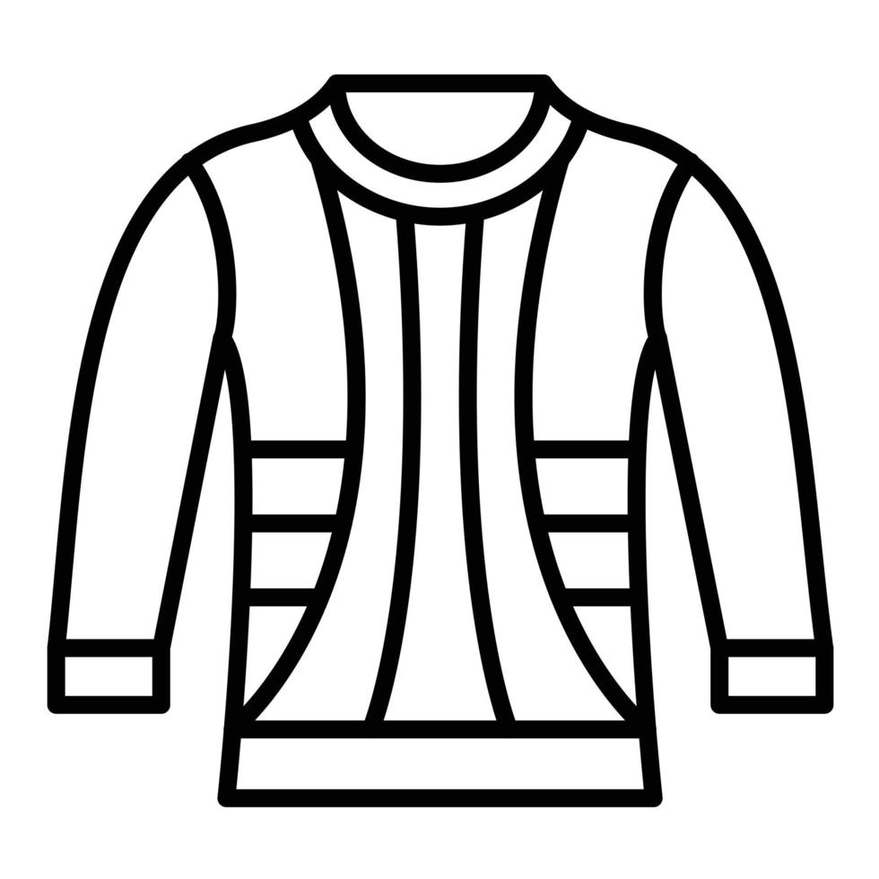 icona della linea del maglione vettore
