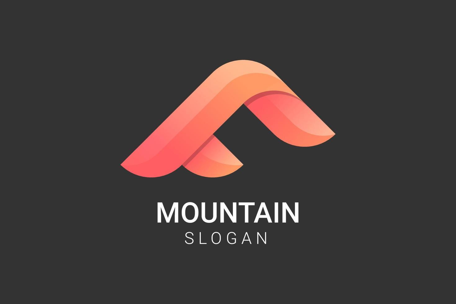 modello di progettazione del logo di montagna vettore