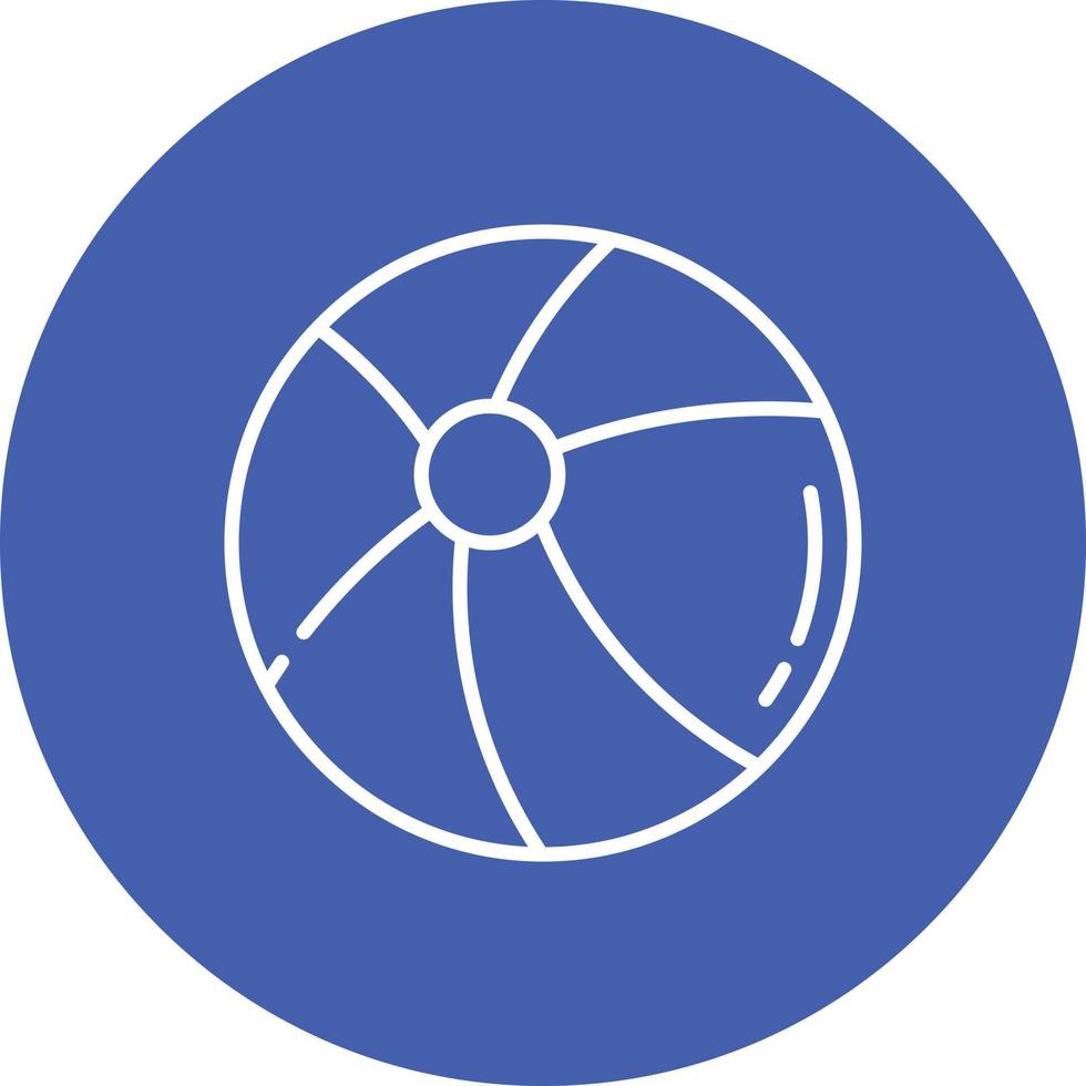 icona di sfondo del cerchio della linea del pallone da spiaggia vettore