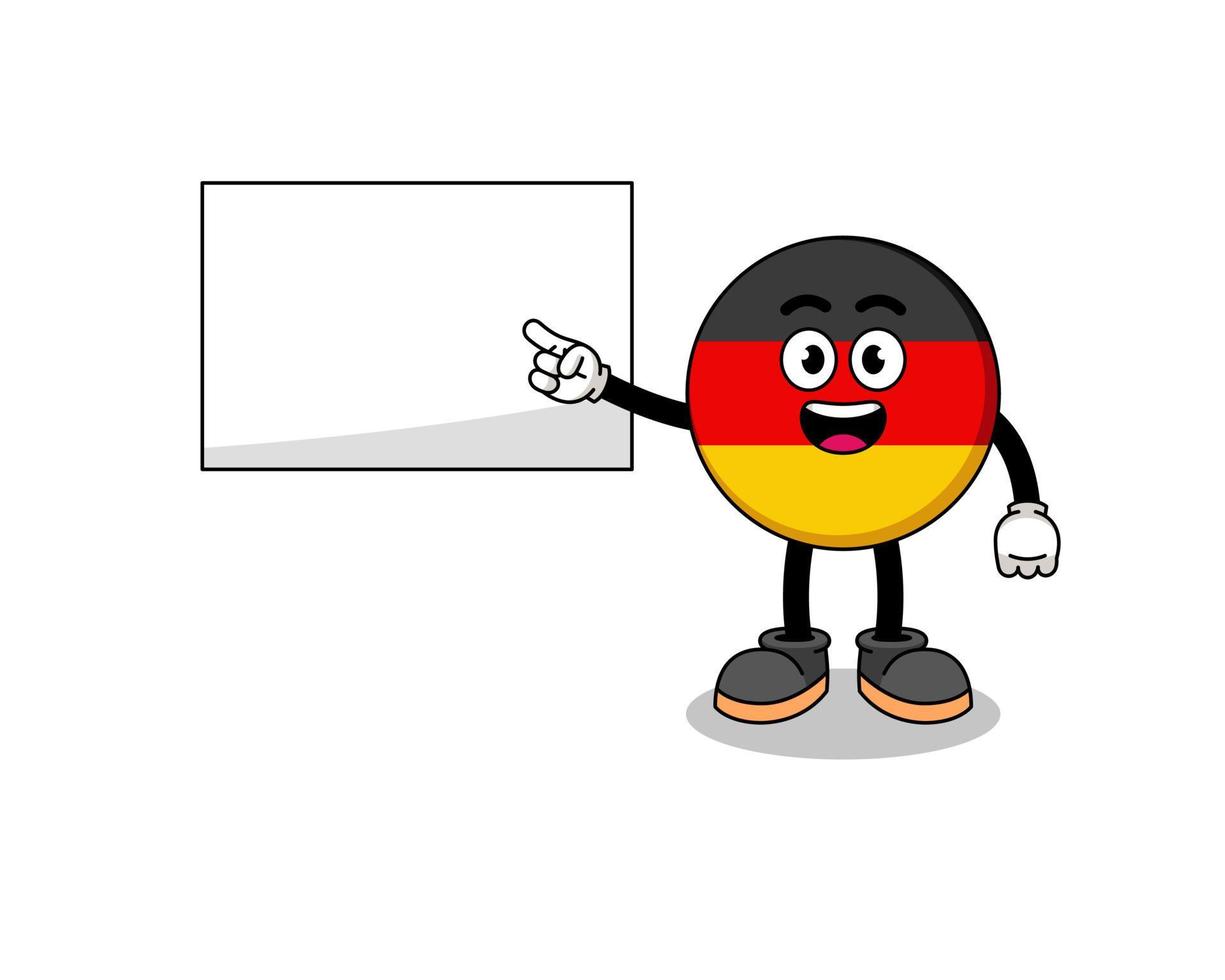 illustrazione della bandiera della germania che fa una presentazione vettore
